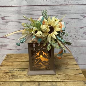 Fall Focal Silk (Artificial) Lanterns Flower Bouquet