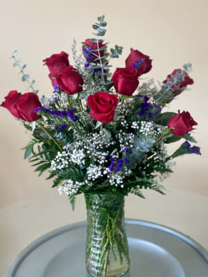 Classic Dozen Rose Bouquet Rose - Pick Your  Color Flower Bouquet