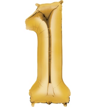 34" Gold Numbers 0 thru 9 Balloon Can be Added to Any Balloon Bouquet Flower Bouquet