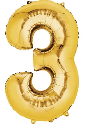34" Gold Numbers 0 thru 9 Balloon Can be Added to Any Balloon Bouquet Flower Bouquet