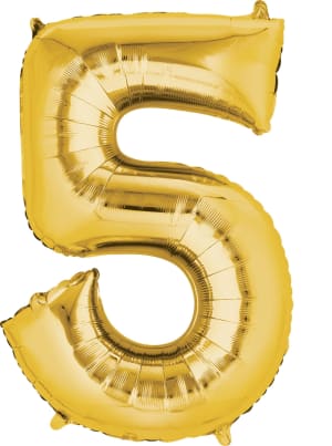 34" Gold Numbers 0 thru 9 Balloon Can be Added to Any Balloon Bouquet Flower Bouquet