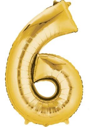 34" Gold Numbers 0 thru 9 Balloon Can be Added to Any Balloon Bouquet Flower Bouquet