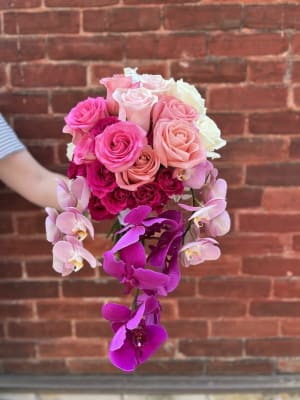 Pink Ombre Cascade Bouquet