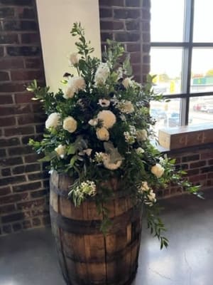 Wine Barrel Topper Arrangement