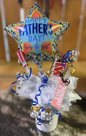 Fathers Day Bucket Flower Bouquet