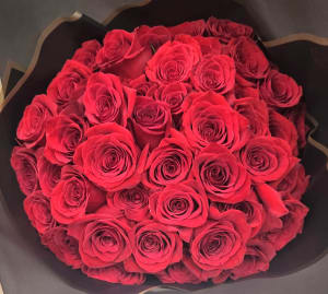 50 Rose Wrapped Bouquet Flower Bouquet