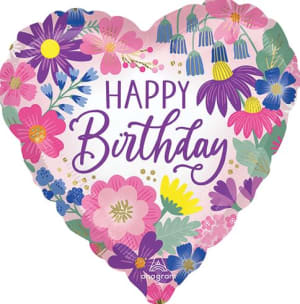 9" Mini Happy Birthday Balloons Flower Bouquet