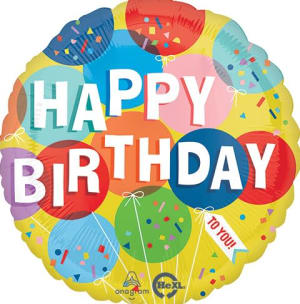 9" Mini Happy Birthday Balloons Flower Bouquet