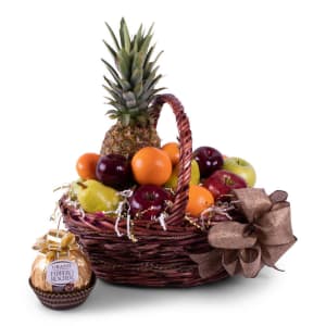 Gourmet Fruit Basket Flower Bouquet