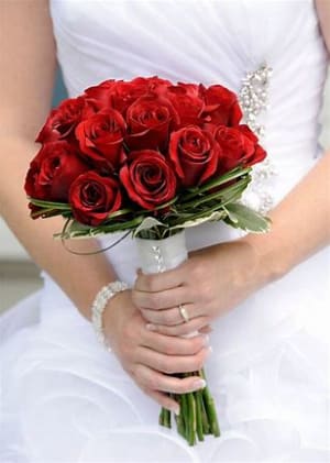 Red Rose Wedding Bouquet Flower Bouquet