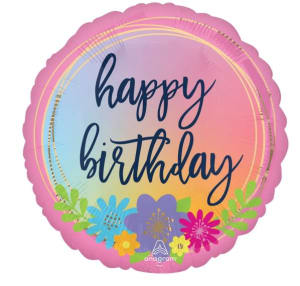 9" Mini Happy Birthday Balloons Flower Bouquet