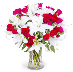 Red & White Wondrous Bouquet Flower Bouquet