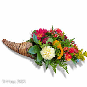 Thanksgiving Blessings Cornecopia Flower Bouquet
