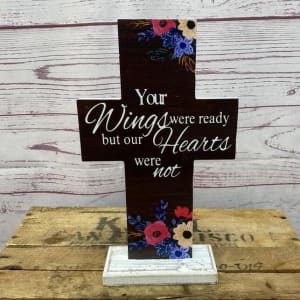 Floral Accent Memorial Crosses