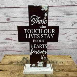 Floral Accent Memorial Crosses