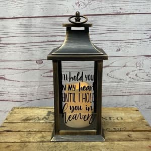 Hold You In My Heart LED Flameless Candle Lantern Flower Bouquet
