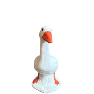 Cement Porch Geese Flower Bouquet