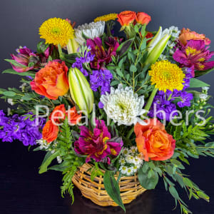 Mixed Melody Basket Flower Bouquet