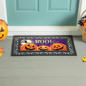 Jack O'Lantern Pumpkin Boo Switch Mat Flower Bouquet