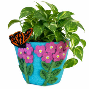 Monarch Felt Pot 5' Flower Bouquet