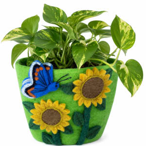 Sunflower Felt Pot 5" Flower Bouquet