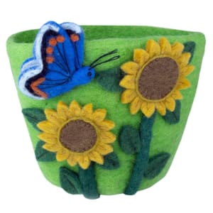 Sunflower Felt Pot 5" Flower Bouquet