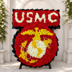 USMC Colors Flower Bouquet