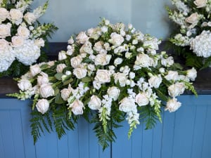 Purity and Peace Casket Spray Flower Bouquet