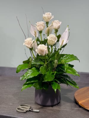 Peace and Roses Flower Bouquet