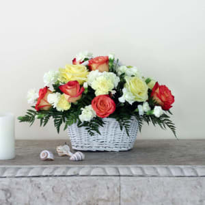 Basket of Sunshine Flower Bouquet