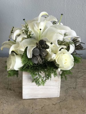 Winter’s Whites Flower Bouquet