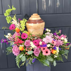 Lively Summer Garden Urn Surround Flower Bouquet