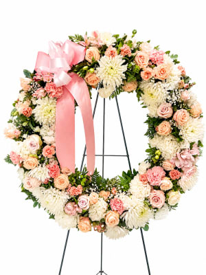 Love and Light Standing Wreath Flower Bouquet