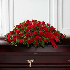 Dearly Departed Casket Spray Flower Bouquet