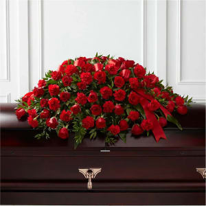Dearly Departed Casket Spray Flower Bouquet