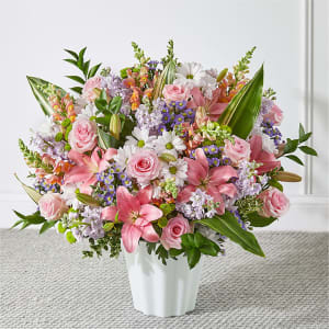 Abundant Compassion Floor Basket Flower Bouquet