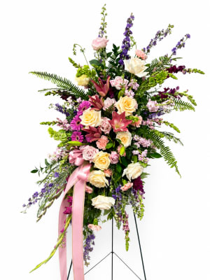 Precious Goodbye Standing Spray Flower Bouquet