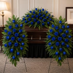 Blue Rose Standing Spray Flower Bouquet