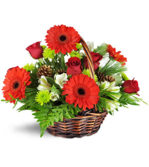 Basket of Christmas™ Flower Bouquet