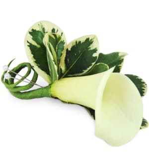 Simple Calla Boutonniere Flower Bouquet