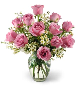 Dozen Lavender Roses Flower Bouquet