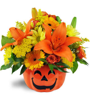 Jack O'Lovely Vase™ Flower Bouquet