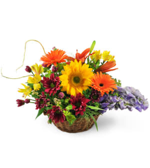 Basket of Wishes Flower Bouquet