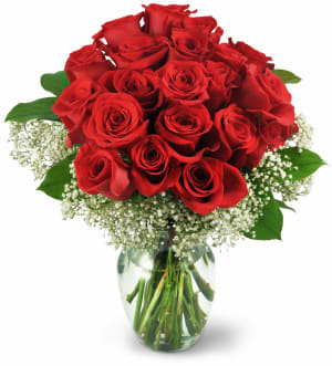 Two Dozen Red Roses Flower Bouquet