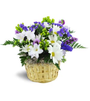 Sweet Freesia Basket™ Flower Bouquet