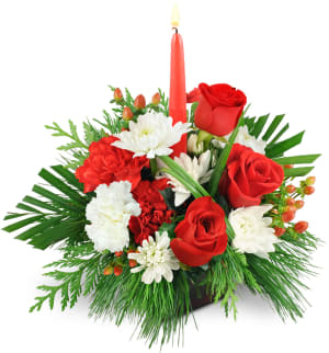 All is Bright Centerpiece Flower Bouquet