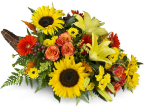 Giving Thanks Cornucopia™ Flower Bouquet
