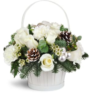 Silver Kisses™ Basket Flower Bouquet