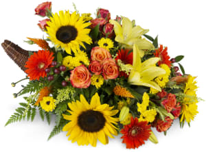 Giving Thanks Cornucopia™ Flower Bouquet
