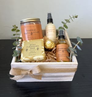Botanical Escape Gift Crate Flower Bouquet
